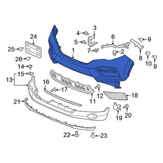 Honda OE - Front Upper Bumper Cover