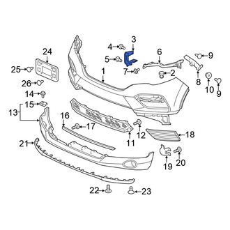 Honda OE - Front Right Upper Bumper Cover Bracket