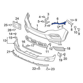 Honda OE - Front Left Lower Bumper Cover Bracket
