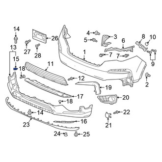 Honda OE - Rear Bumper Cover Spacer Panel Nut