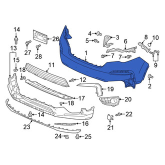 Honda OE - Front Upper Bumper Cover
