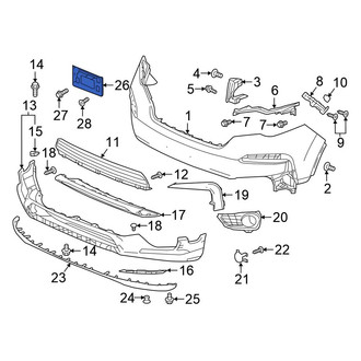 Honda OE - Front License Plate Frame