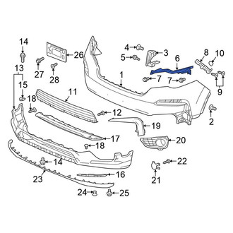 Honda OE - Front Left Lower Bumper Cover Bracket