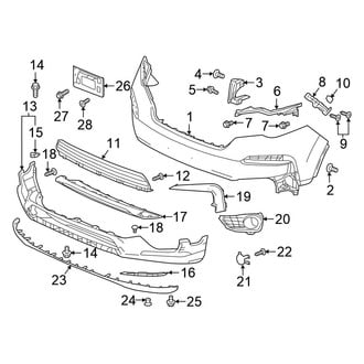 Honda OE - Front Bumper - Bumper & Components (Bumper Cover & Trim)