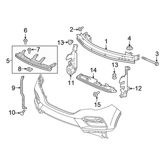 Honda OE - Front Bumper - Bumper & Components (Bumper Support)