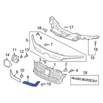 Honda OE - Front Left Lower Grille Molding