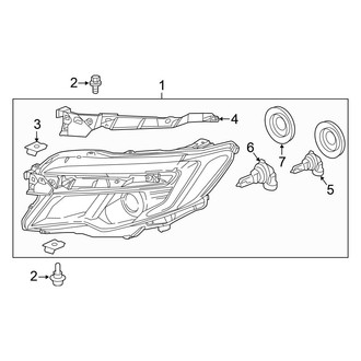 Honda OE - Front Lamps - Headlamp Components