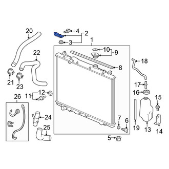 Honda OE - Upper Radiator Mount Bracket