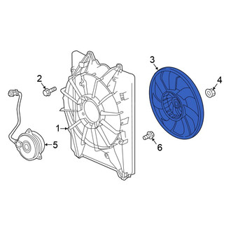 Honda OE - Right Engine Cooling Fan Blade