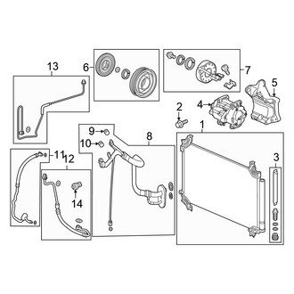 Honda OE - Air Conditioner & Heater - Condenser, Compressor & Lines