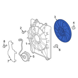 Honda OE - Right Engine Cooling Fan Blade