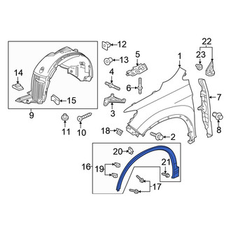 Honda OE - Front Left Wheel Arch Molding