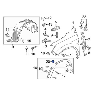 Honda OE - Front Wheel Arch Molding Clip