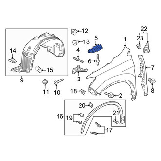 Honda OE - Rear Left Fender Bracket