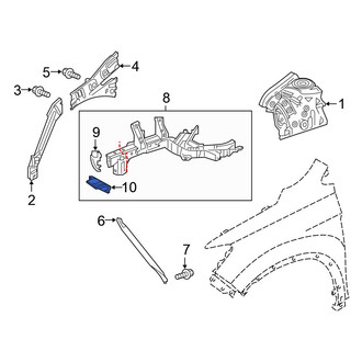 Honda OE - Front Left Frame Side Member Bracket