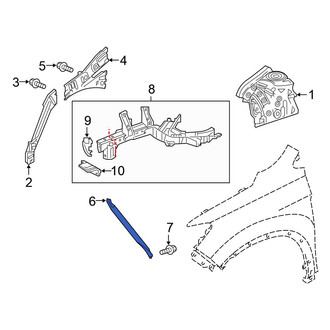 Honda OE - Left Fender Apron Brace
