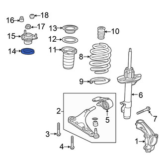 Honda OE - Front Suspension Strut Bearing