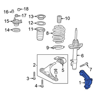 Honda OE - Front Left Steering Knuckle