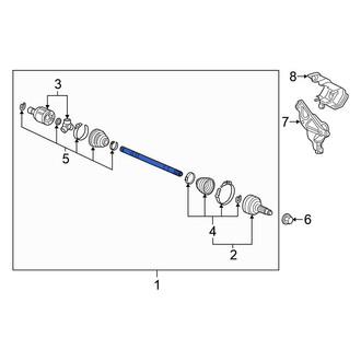 Honda OE - Front Right CV Axle Assembly