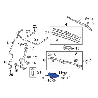 Honda OE - Front Wiper Motor