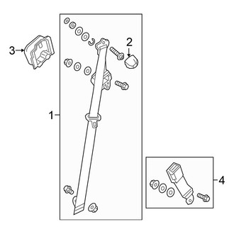 Honda OE - Restraint Systems - Second Row Seat Belts (With Captains Chairs)