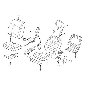 Honda OE - Seats & Tracks - Passenger Seat Components (W/O Ventilated Seat)