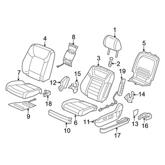 Honda OE - Seats & Tracks - Driver Seat Components (W/O Ventilated Seat)
