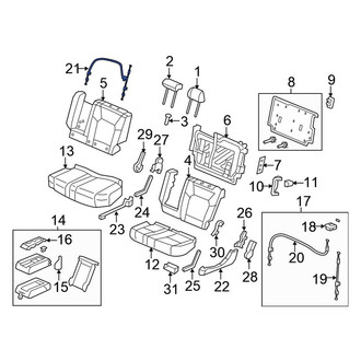 Honda OE - Center Left Folding Seat Release Cable