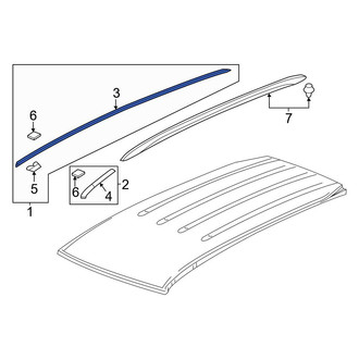 Honda OE - Right Roof Molding