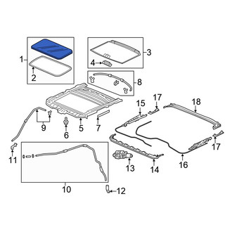 Honda OE - Front Sunroof Glass