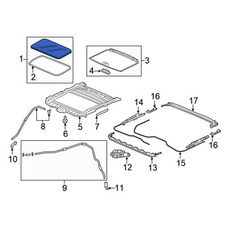 Honda OE - Front Sunroof Glass