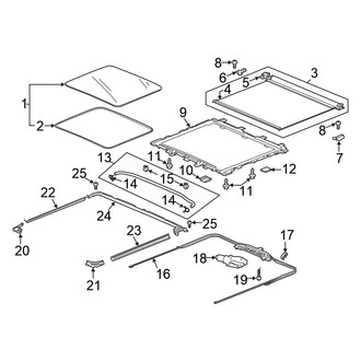 Honda OE - Roof - Sunroof (With Panoramic, Rear)