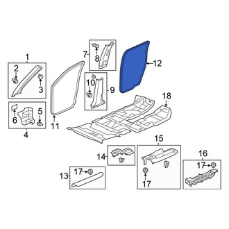 Honda OE - Rear Inner Door Seal