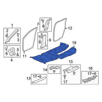 Honda OE - Rear Floor Carpet