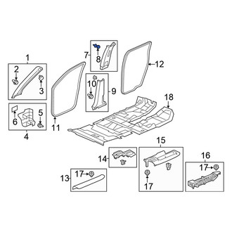 Honda OE - Front Quarter Panel Trim Panel Clip