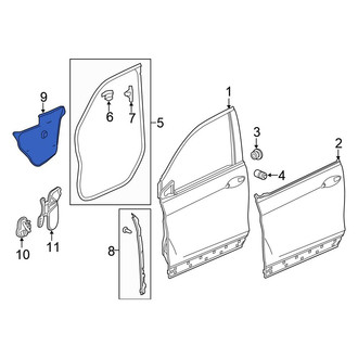 Honda OE - Front Left Door Water Deflector