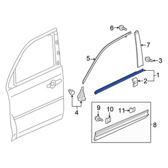 Honda OE - Front Left Door Belt Molding