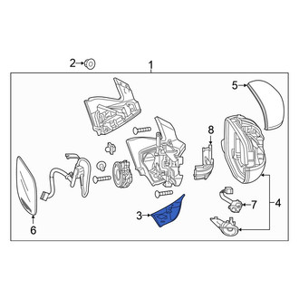 Honda OE - Front Right Door Mirror Trim Ring