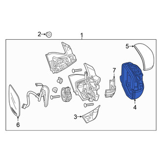 Honda OE - Front Right Door Mirror Housing