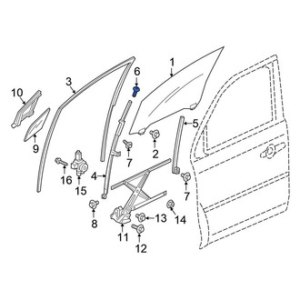 Honda OE - Door Window Division Bar Screw