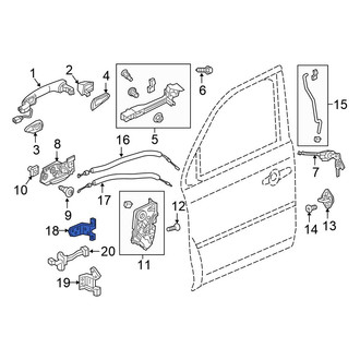 Honda OE - Front Left Upper Door Hinge