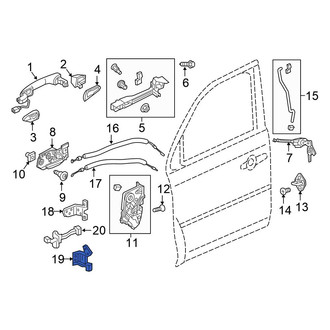 Honda OE - Front Right Lower Door Hinge