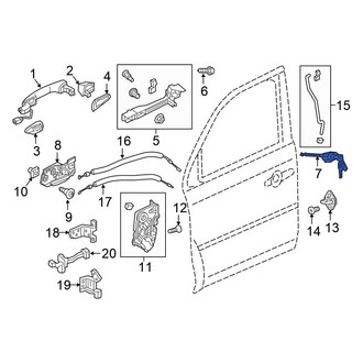 Honda OE - Front Left Door Lock Cylinder