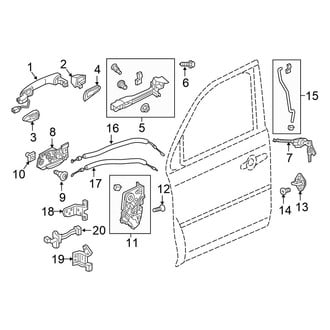 Honda OE - Front Door - Lock & Hardware