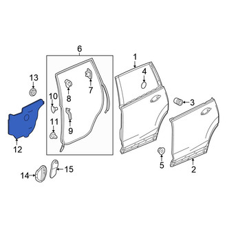 Honda OE - Rear Left Door Water Deflector