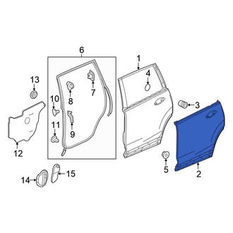 Honda OE - Rear Right Outer Door Outer Panel
