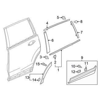 Honda OE - Rear Door - Exterior Trim