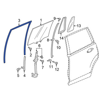 Honda OE - Front Right Window Channel