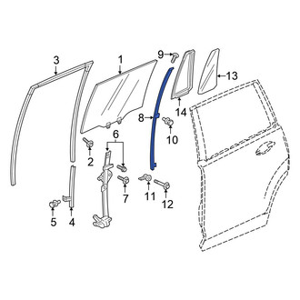 Honda OE - Rear Left Door Window Division Bar