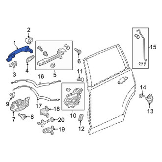 Honda OE - Front Right Outer Exterior Door Handle